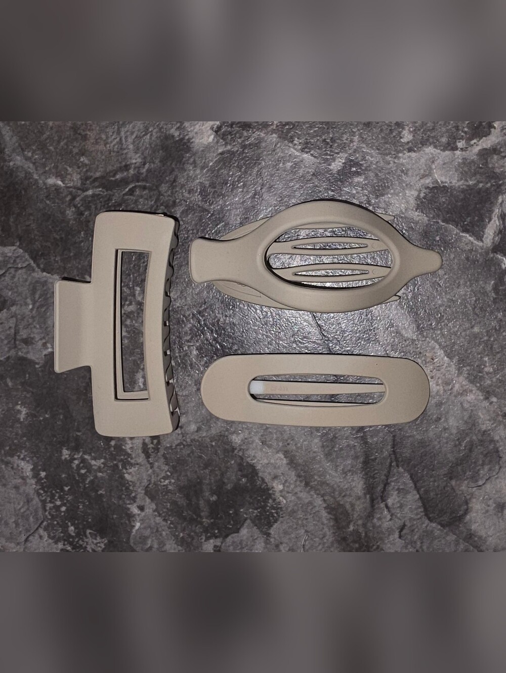 3pc Trendy Set of Flat Hair Claws BNIB